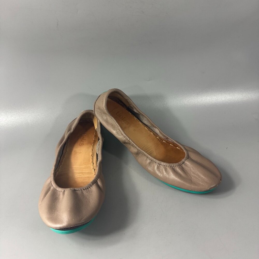 Tieks Gray Leather Ballet Flats, Size 9